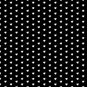 Black & White Heart Shape Pattern
